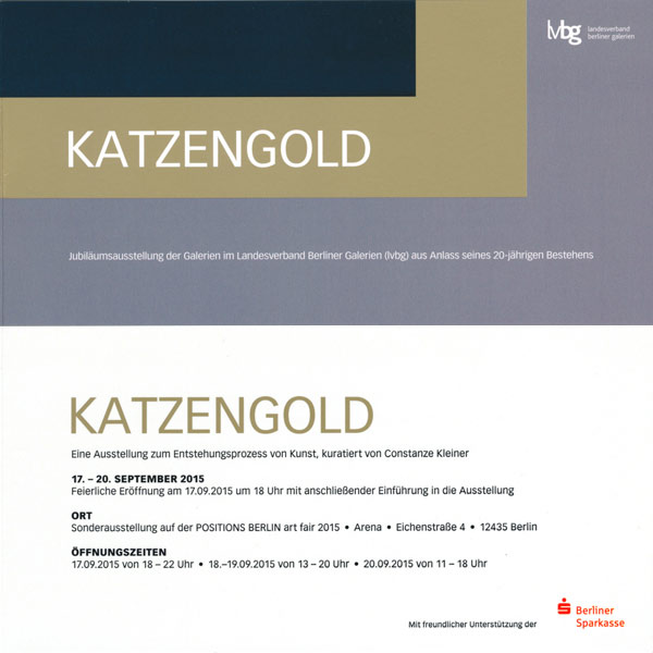 Katzengold, Neavenezia, Position Berlin art faire 2015, Werner Aufenfehn